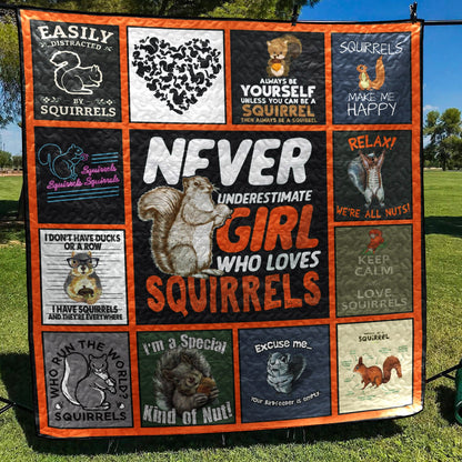 Squirrel CL08110399MDQ Quilt Blanket