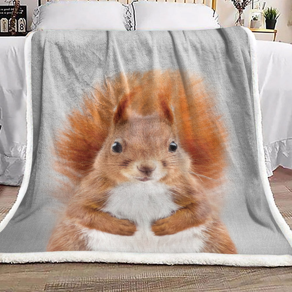 Squirrel VD0110227F Sherpa Fleece Blanket