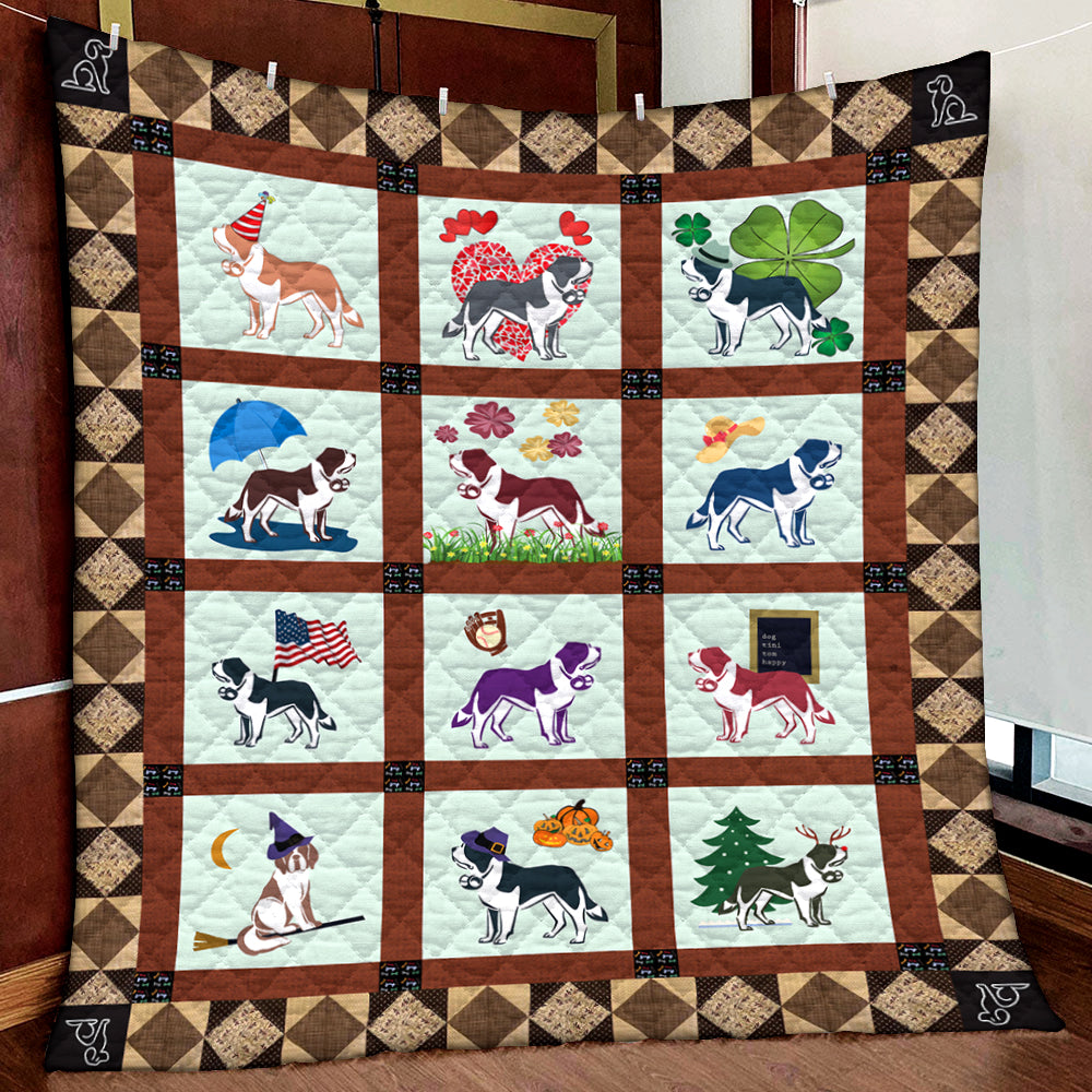 St Bernard Quilt Blanket MN271005