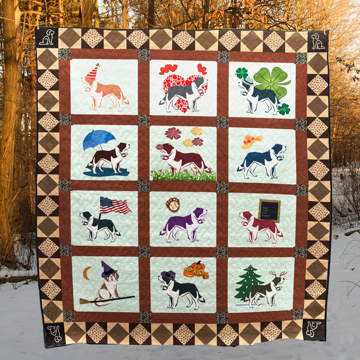 St Bernard Quilt Blanket MN271005