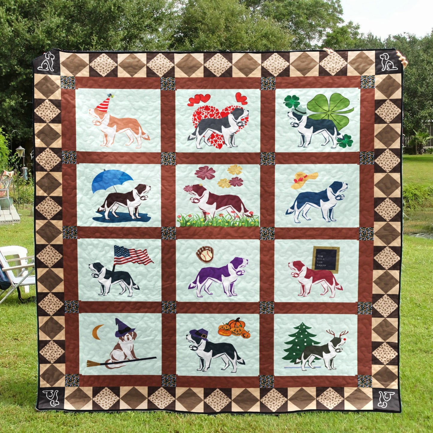 St Bernard Quilt Blanket MN271005