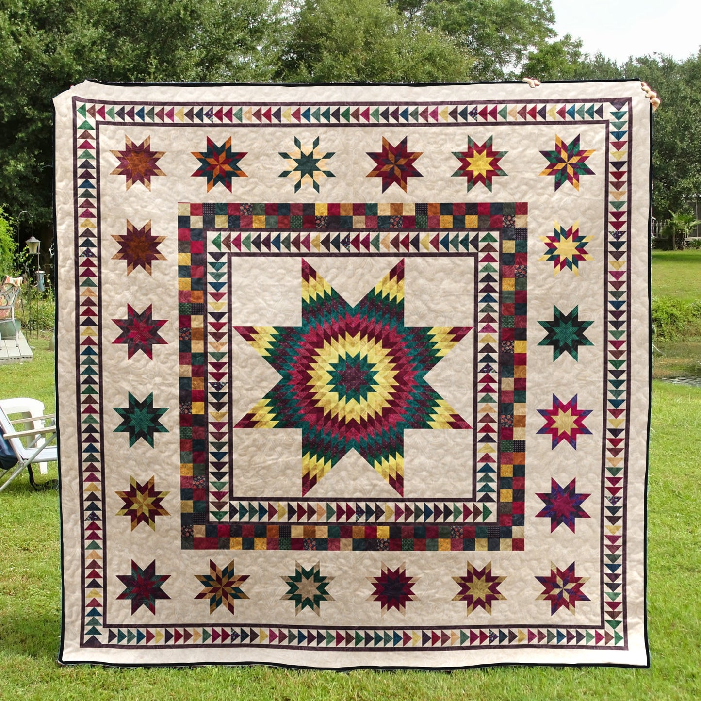 Native American Star Color Quilt Blanket HN260510M
