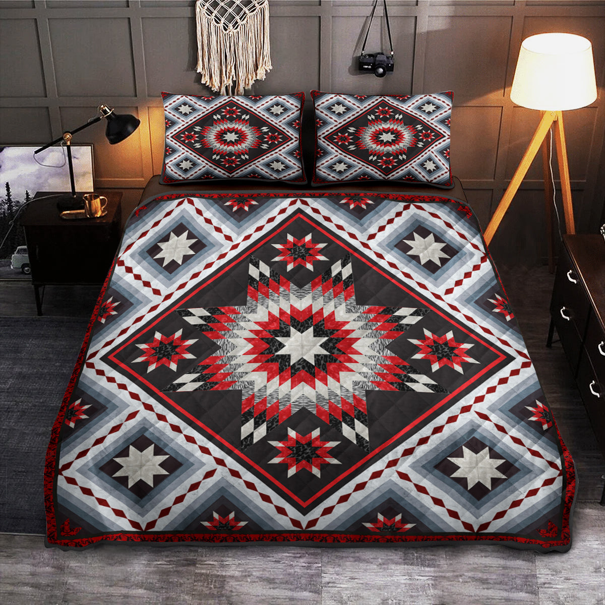 Star Native American Inspired Quilt Bed Sheet HN230508M
