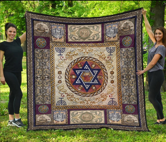 Star Of David CLA2011864Q Quilt Blanket