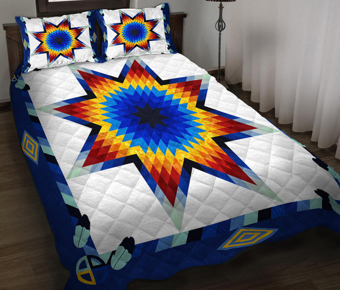 Star Native American Quilt Bedding Set HN230509M