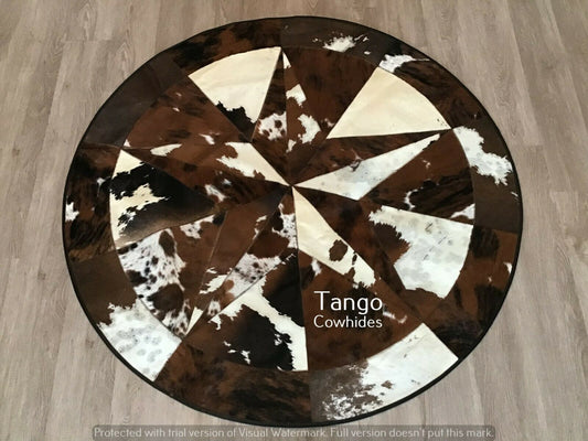Star Cowhide CLM151001TM Round Area Rug