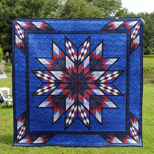 Star Blue Native American Quilt Blanket HN200503M