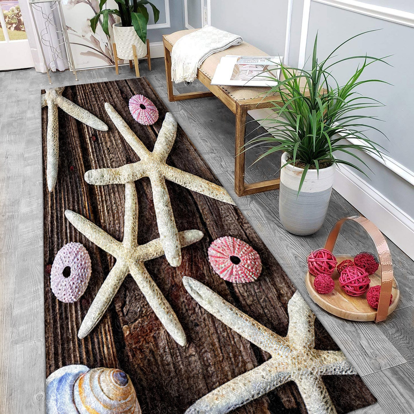 Starfish And Shell CLP0810084R Runner Rug