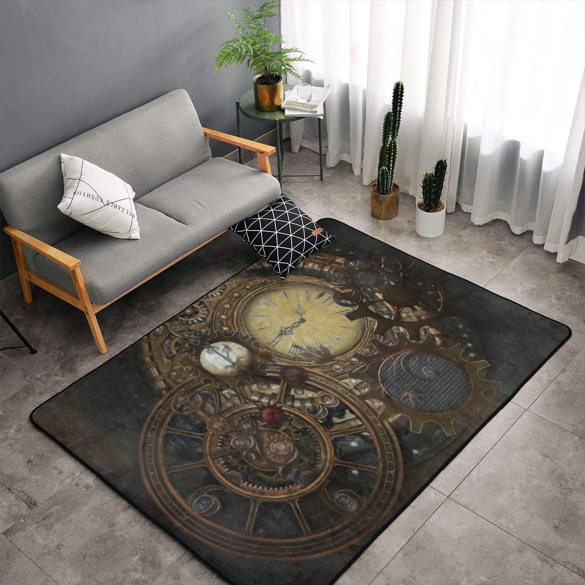 Steampunk Clocks CLG1910116R Rug