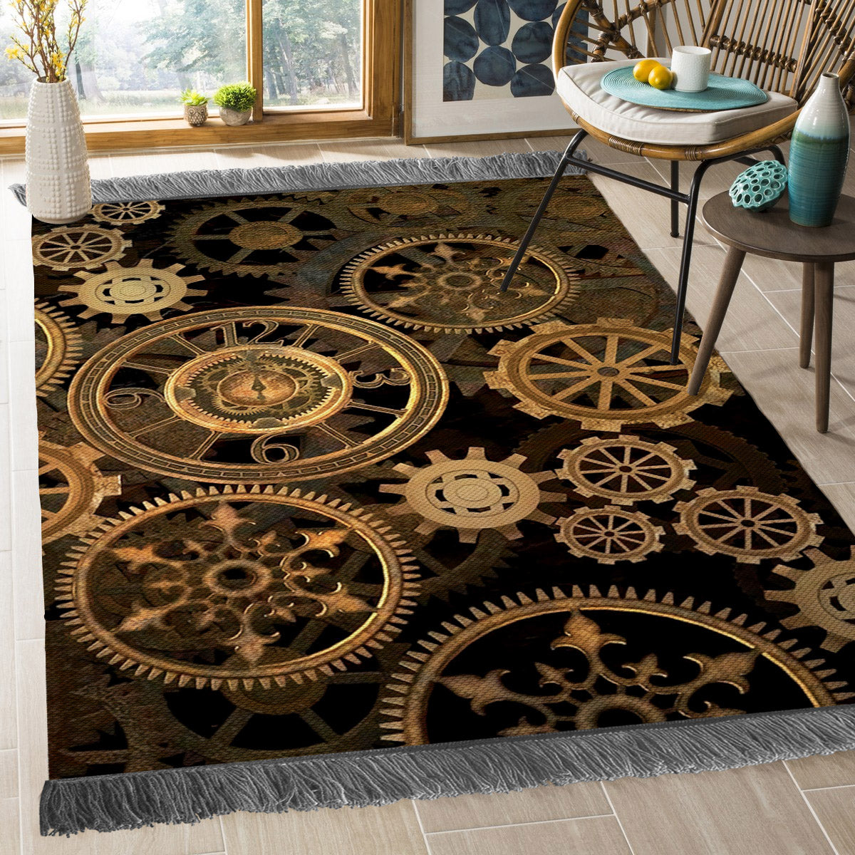 Steampunk ML0410186O Decorative Floor-cloth