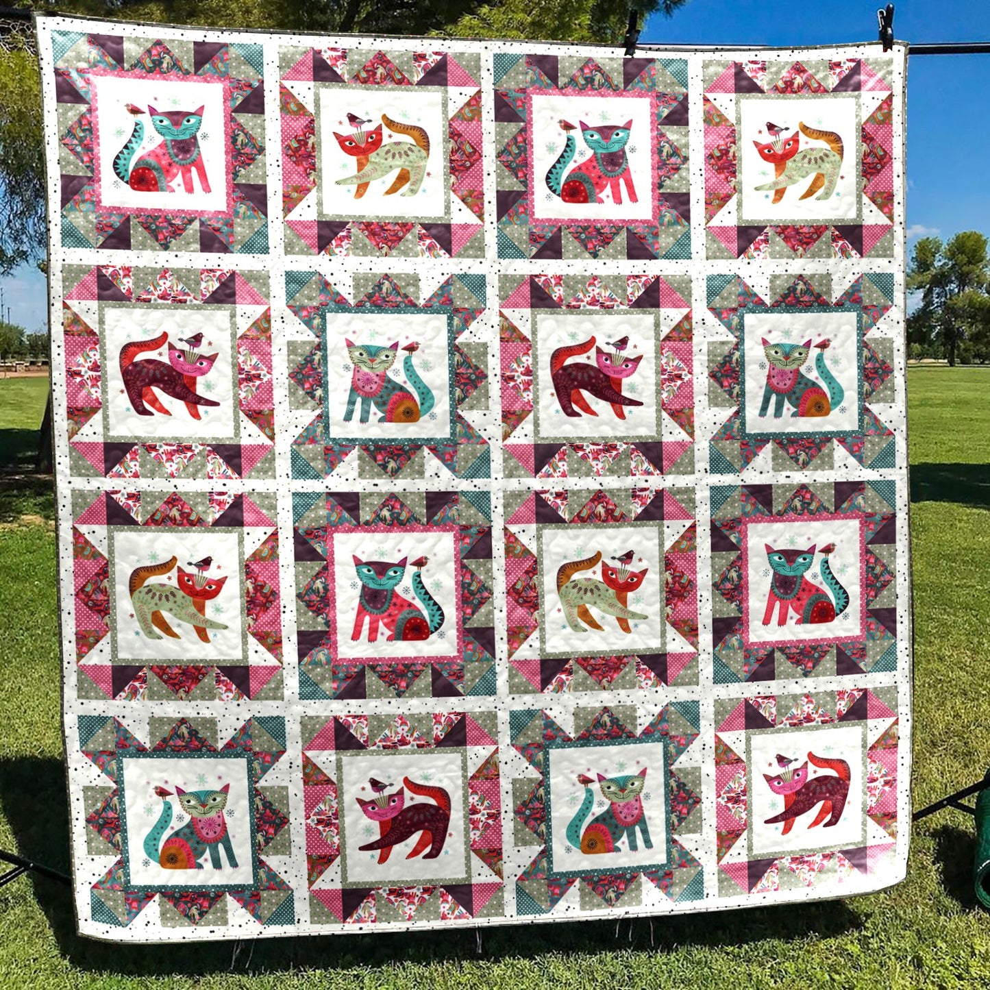 Stitch Cats CLA11110984Q Art Quilt