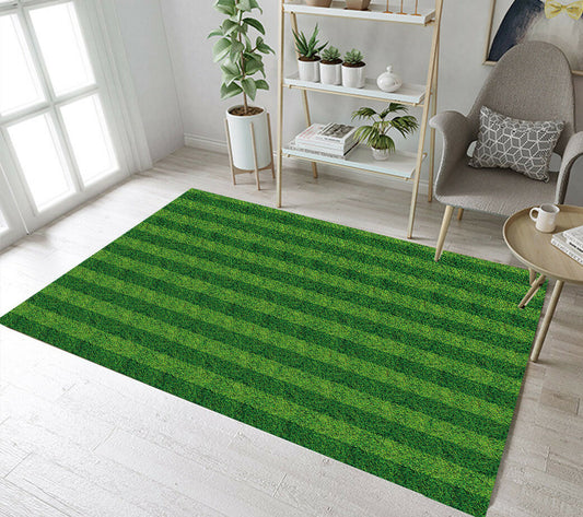 Striped Green Lawn Grass CLH2911497R Rug