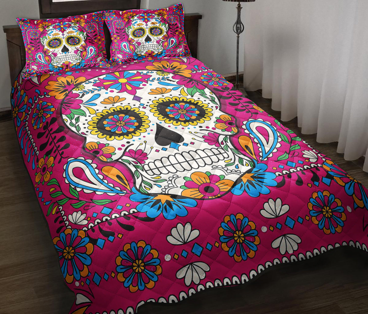 Sugar Skull Quilt Bedding Set ND210910