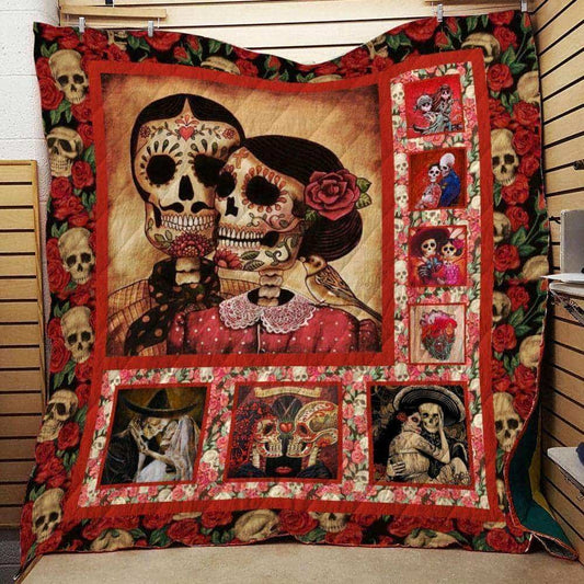 Sugar Skull CLH0512560Q Quilt Blanket