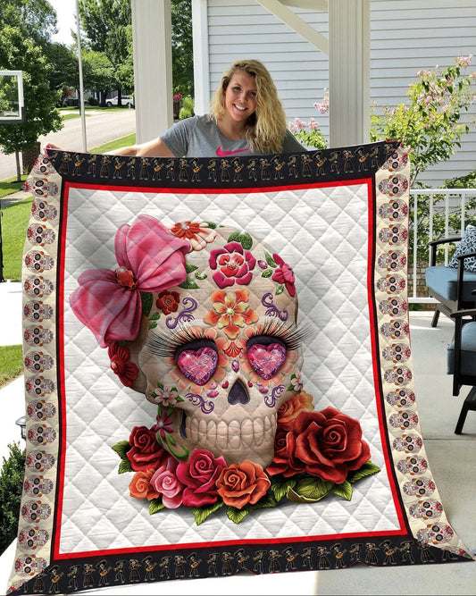 Sugar Skull CLH0512563Q Quilt Blanket