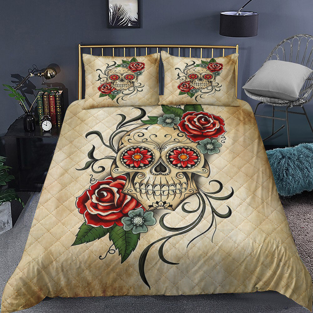 Sugar Skull Quilt Bedding Set MN0410006