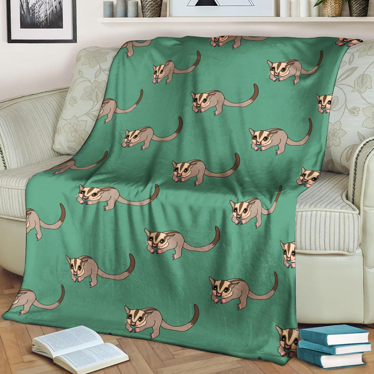 Sugar Glider Pattern CLA15101023F Sherpa Fleece Blanket