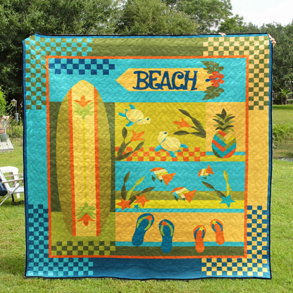 Summer Beach CLA2810467Q Quilt Blanket