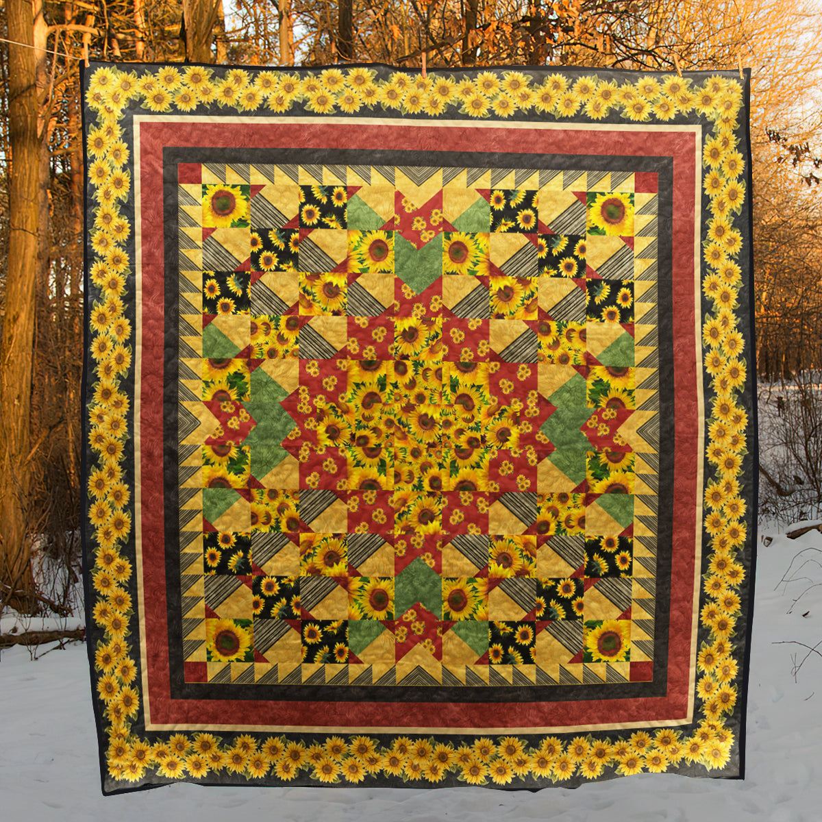 Summer Sunflower Quilt Blanket MT290601D