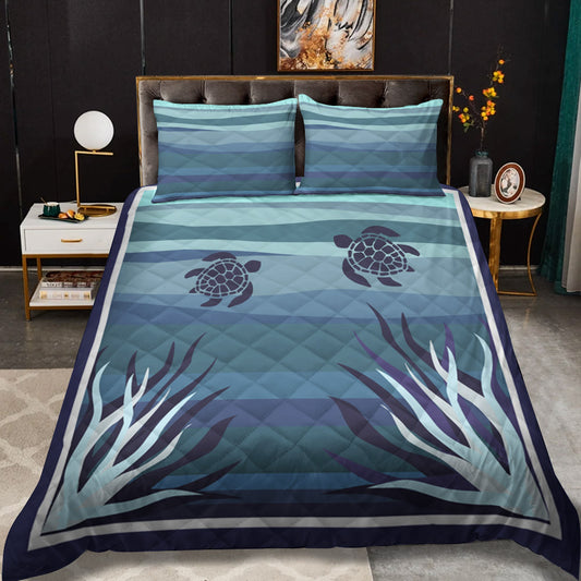 Summer Surf CLA16110641B Quilt Bedding Set