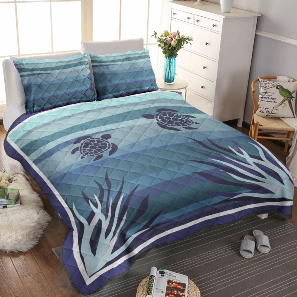 Summer Surf CLA16110641B Quilt Bedding Set