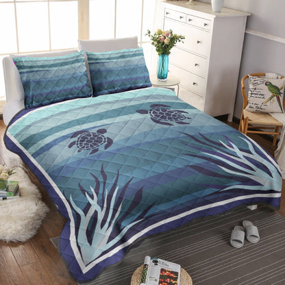 Summer Surf CLA16110641B Quilt Bedding Set