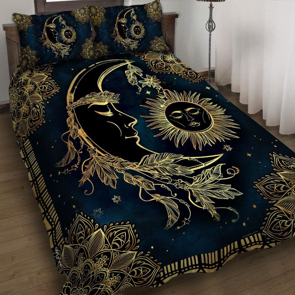 Sun And Moon Mandala Quilt Bedding Set CLH1609012