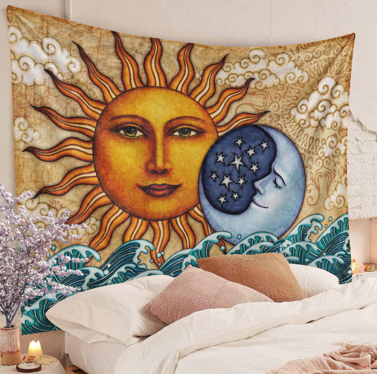Sun And Moon CLP070836 Decorative Wall Hanging Tapestry