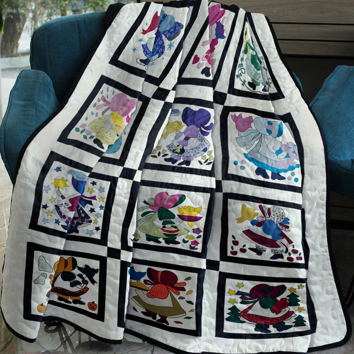 Sunbonnet Sue CLA0910660Q Quilt Blanket