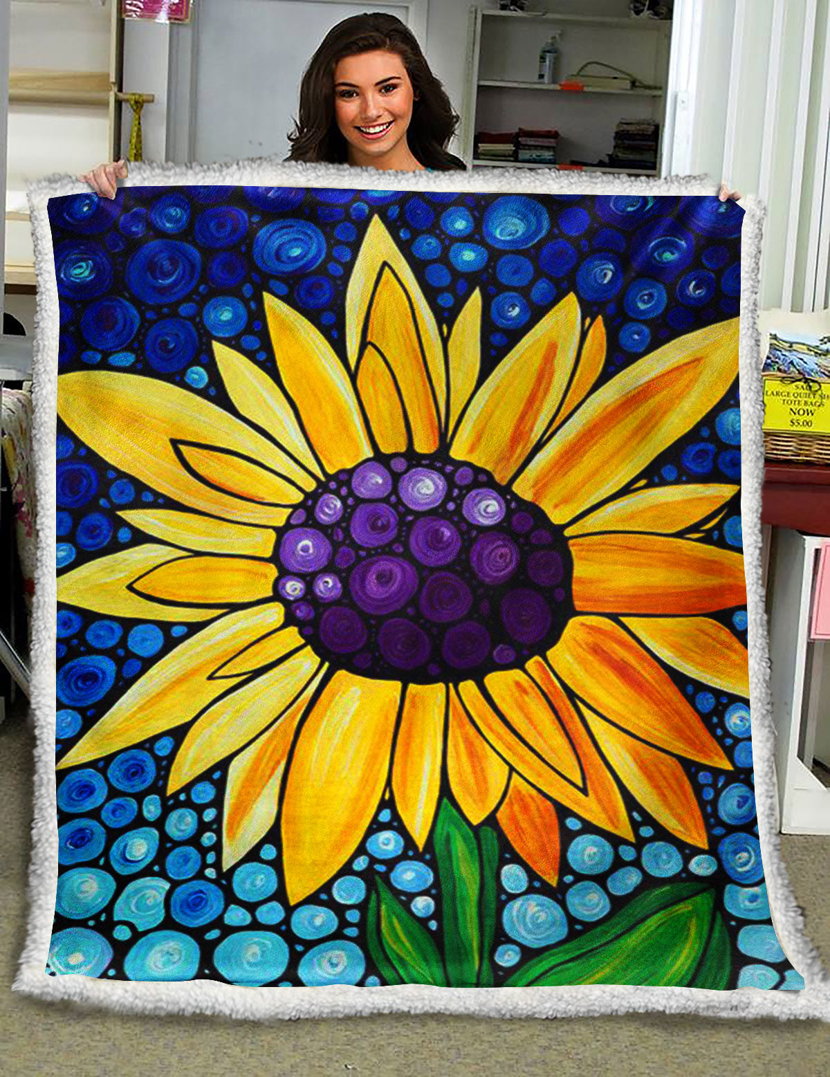 Sunflower Art ND191007 Sherpa Fleece Blanket