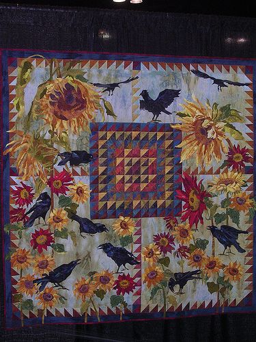 Sunflower And Raven CLA1010525Q Quilt Blanket