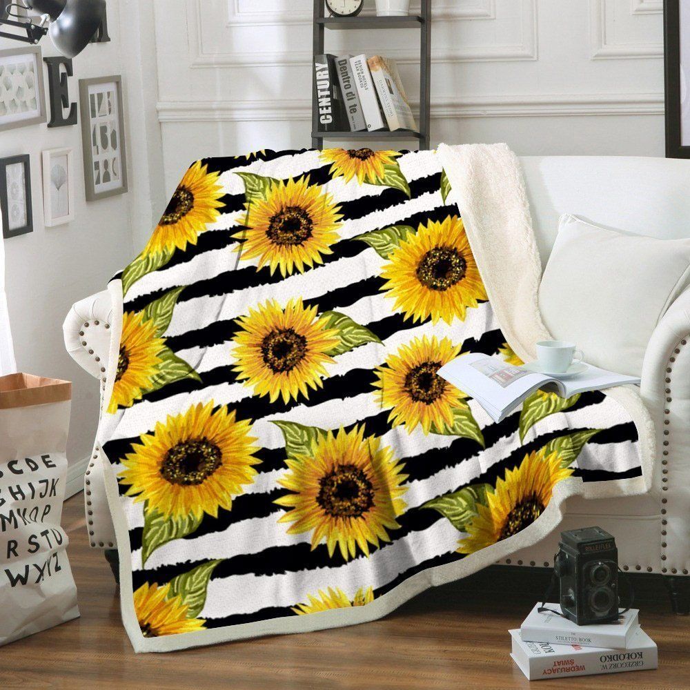 Sunflower BT290857F Sherpa Fleece Blanket