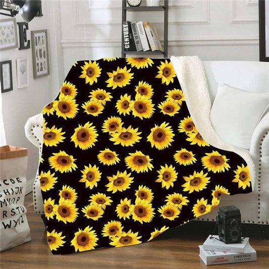 Sunflower CLA140854 Sherpa Fleece Blanket