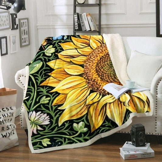 Sunflower DP230824F Sherpa Fleece Blanket