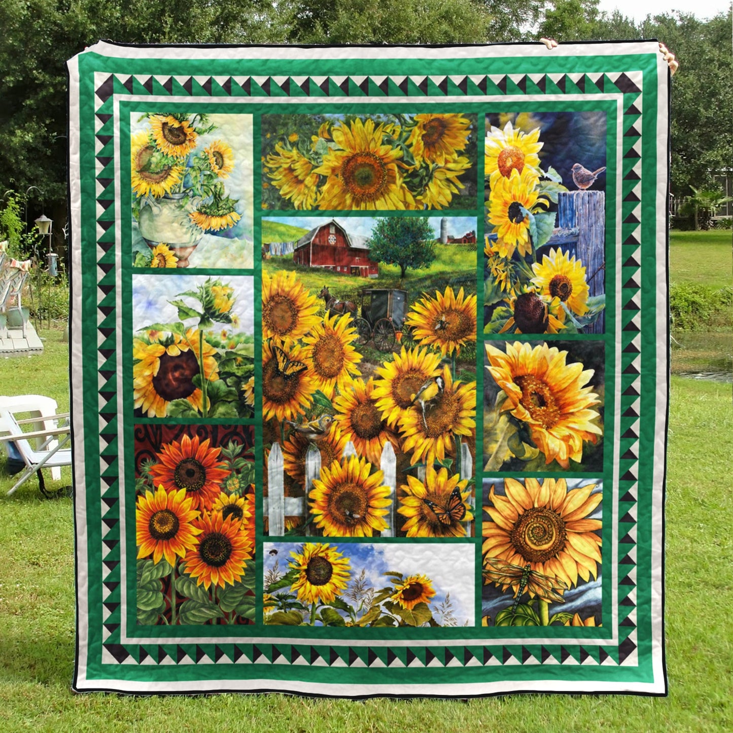 Sunflower Farm Quilt Blanket MT290604D