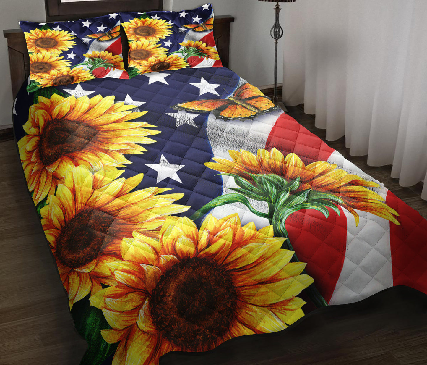 Sunflower Flag Quilt Bedding Set ND230909