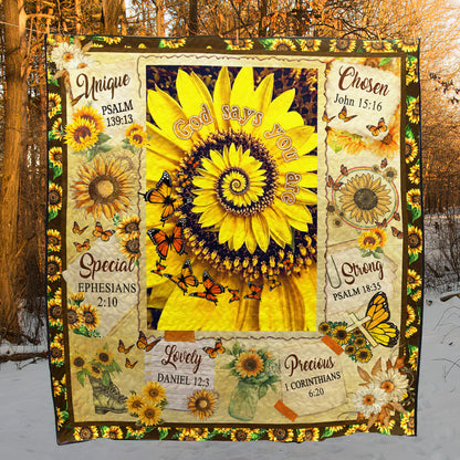 Sunflower God Says You Are ND201009 Art Quilt