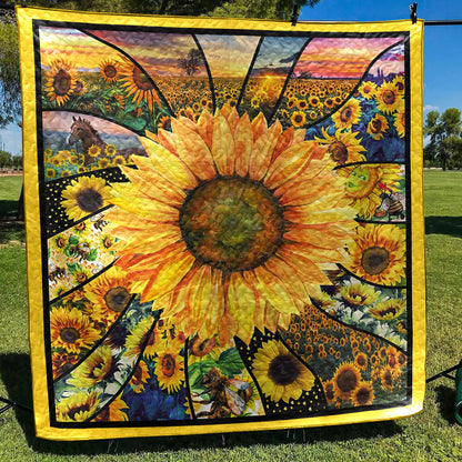 Sunflower Quilt Blanket HM040703M