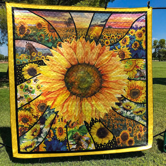 Sunflower Quilt Blanket HM040703M