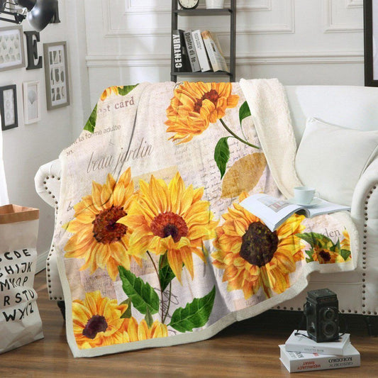 Sunflower HN051092F Sherpa Fleece Blanket