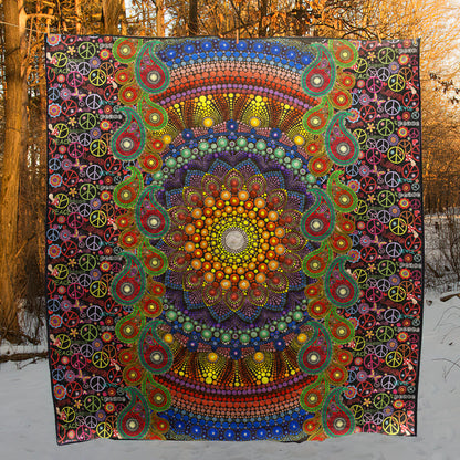 Sunflower Hippie Quilt Blanket HN200604M