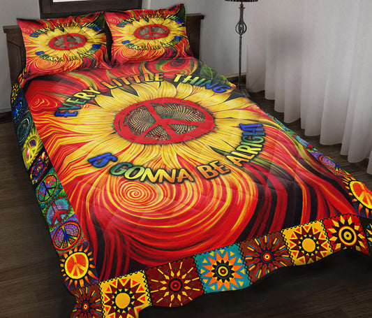 Sunflower Hippie Quilt Bedding Set HT100913