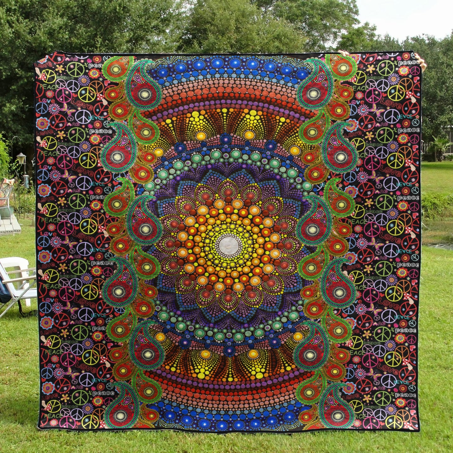 Sunflower Hippie Quilt Blanket HN200604M
