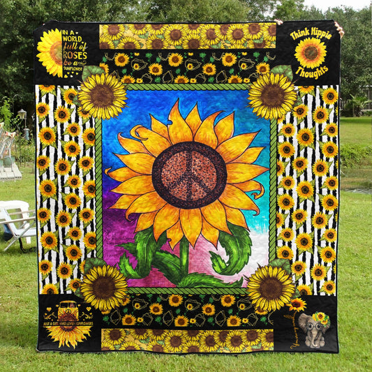 Sunflower Hippie Quilt Blanket TL220603Y