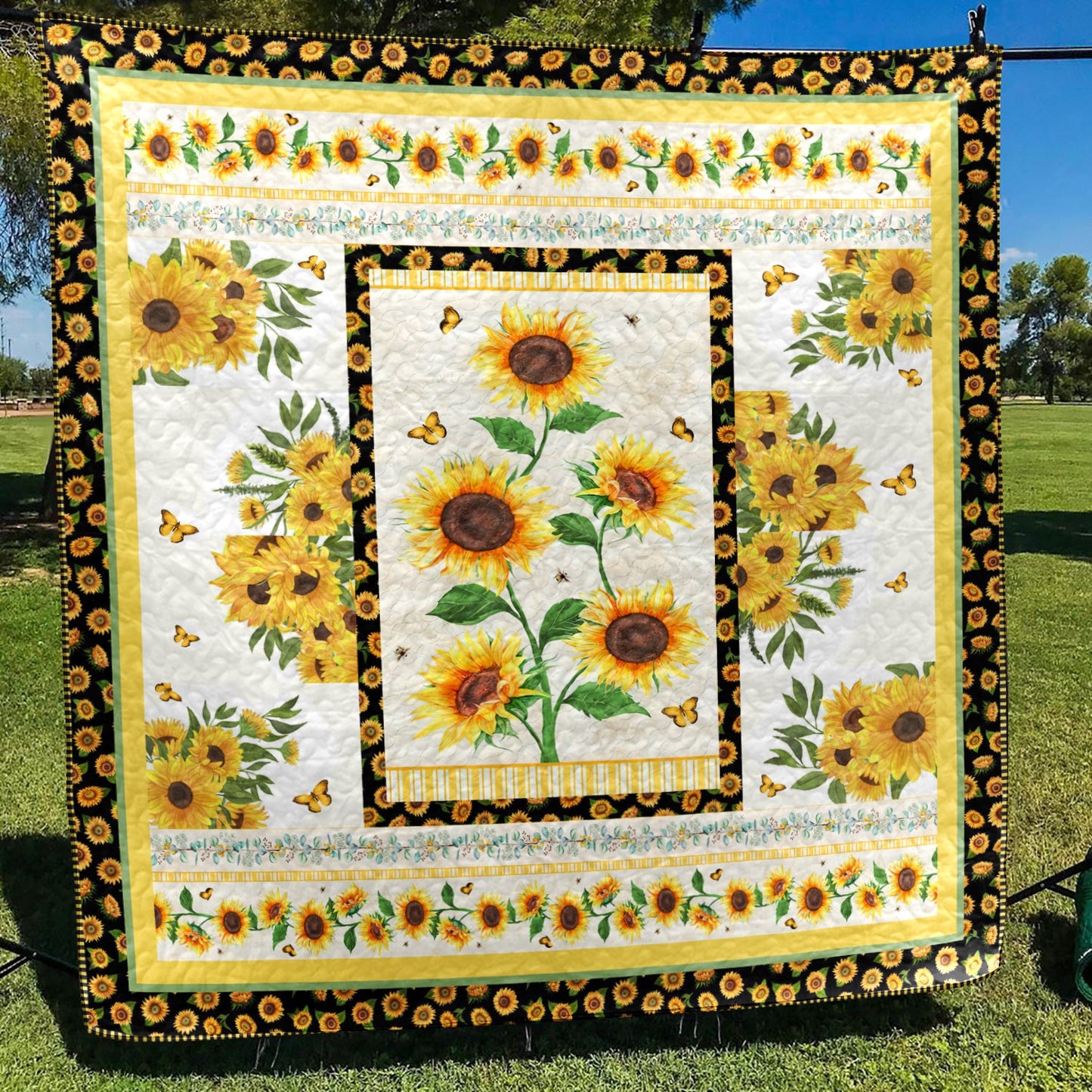 Sunflower Meadow Quilt Blanket MT300604D