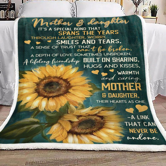 Sunflower Mother Daughter CL16110583MDF Sherpa Fleece Blanket