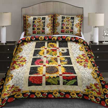 Sunflower Patchwork Quilt Bedding Set TL300604QS