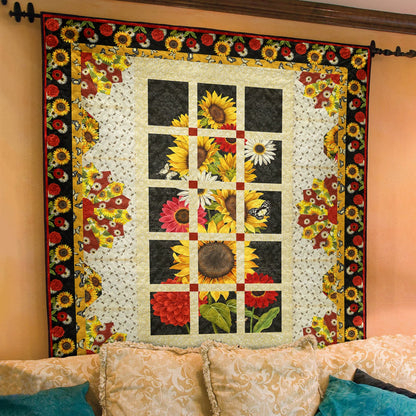 Sunflower Patchwork Quilt Blanket TL300604Y