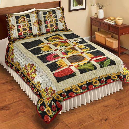 Sunflower Patchwork Quilt Bedding Set TL300604QS