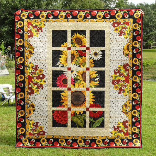 Sunflower Patchwork Quilt Blanket TL300604Y